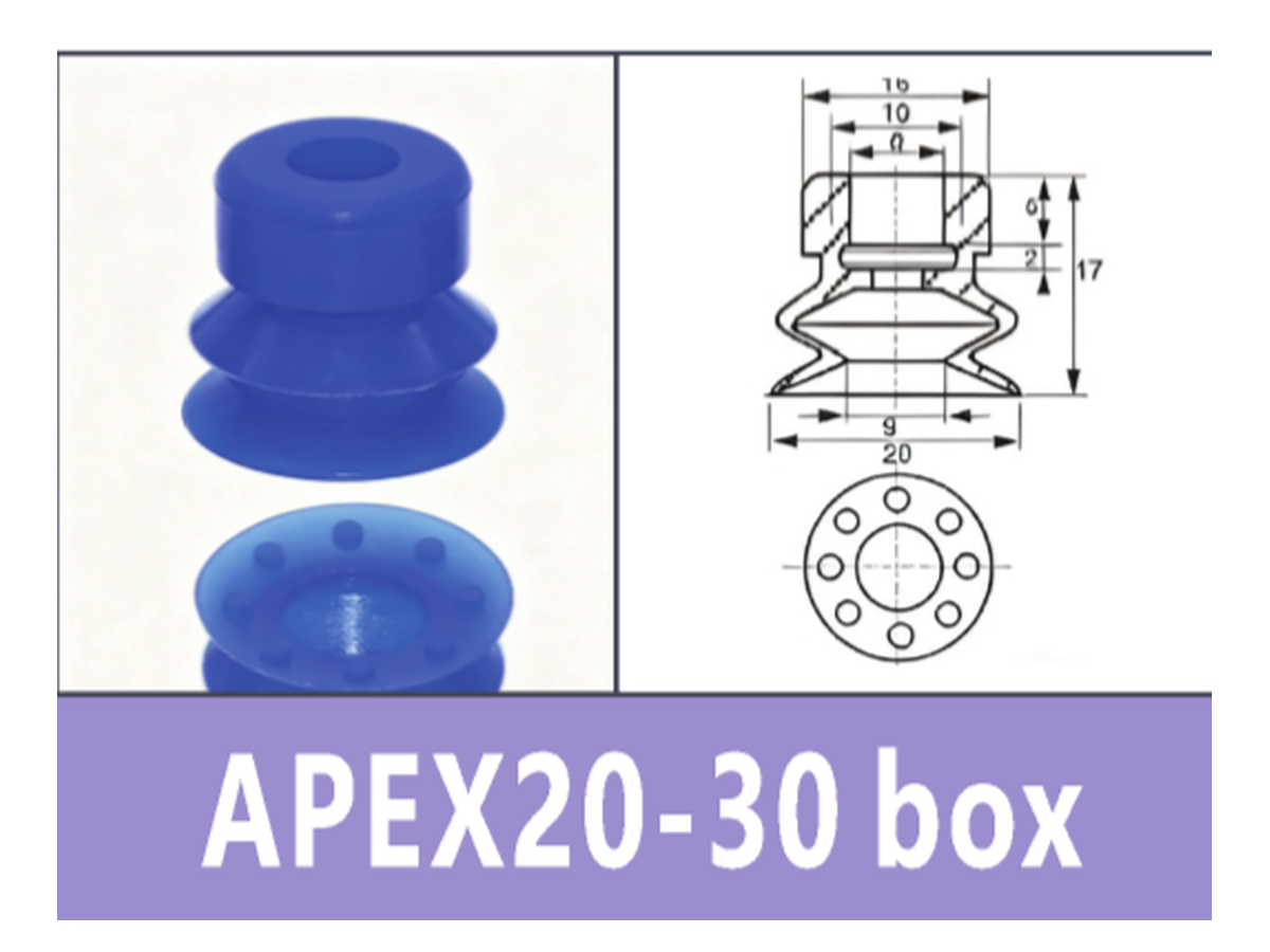 Blue APEX20-30° Extra Soft Dotted Silicone | BOLTTE-BOC-BLUE-APEX20-30-EXTRA-SOFT-DOTTED-SILICONE | PDF product card