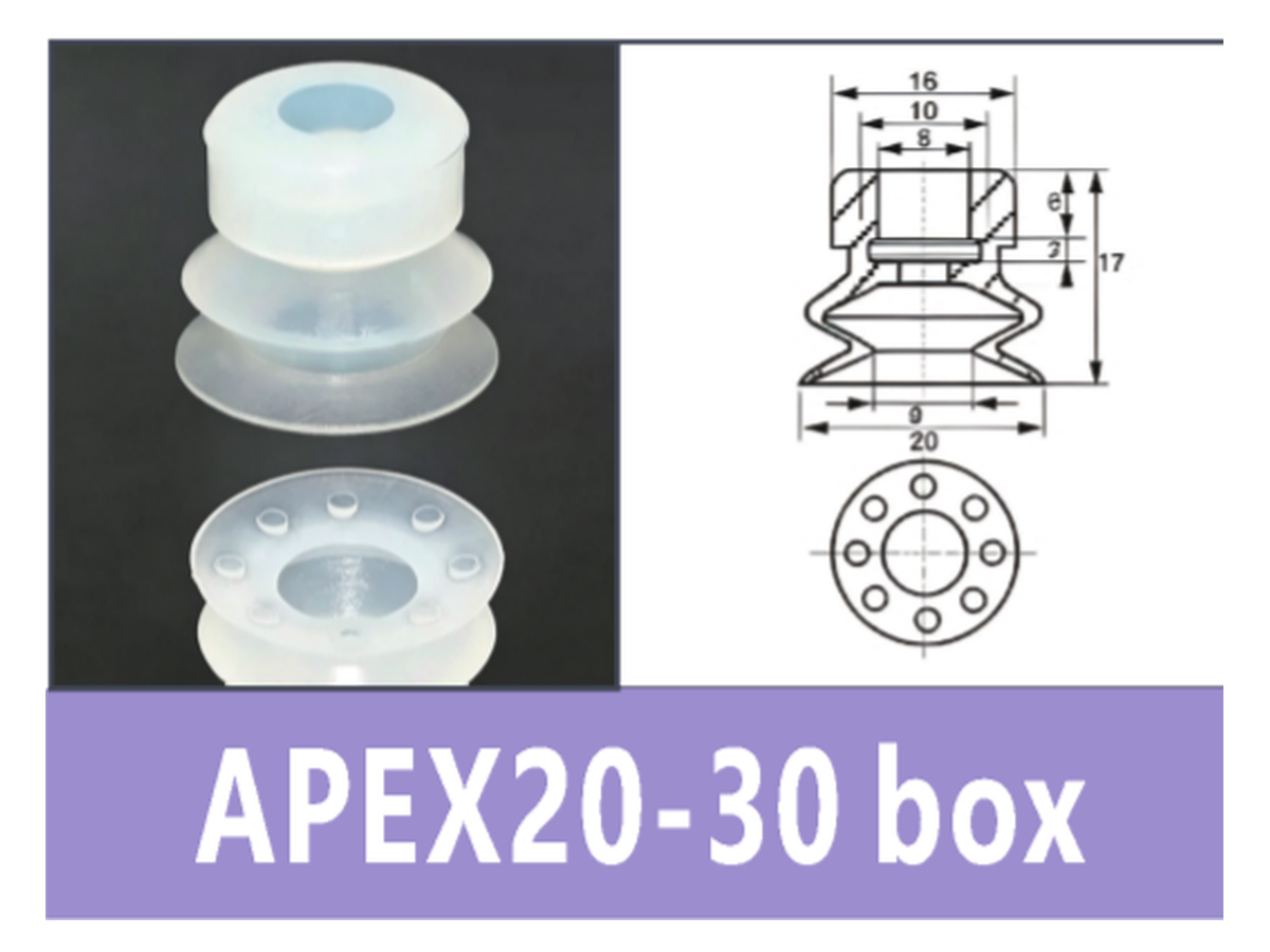 White APEX20-30° Extra Soft Dotted Silicone | BOLTTE-BOC-WHITE-APEX20-30-EXTRA-SOFT-DOTTED-SILICONE | PDF product card