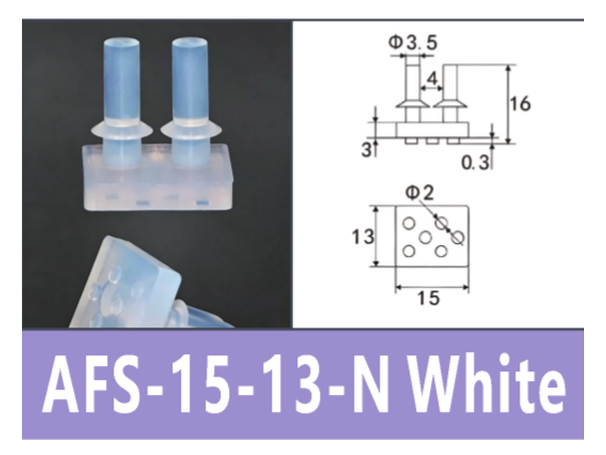 White AFS-15-13-S Gripper Pad | BOLTTE-BOC-WHITE-AFS-15-13-S-GRIPPER-PAD | PDF product card