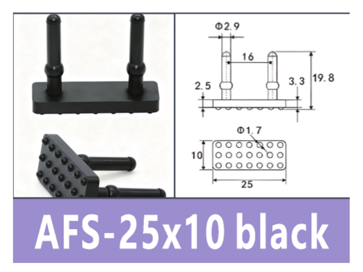 Black AFS-25*10MM Gripper Pad | BOLTTE-BOC-BLACK-AFS-25-10MM-GRIPPER-PAD | PDF product card