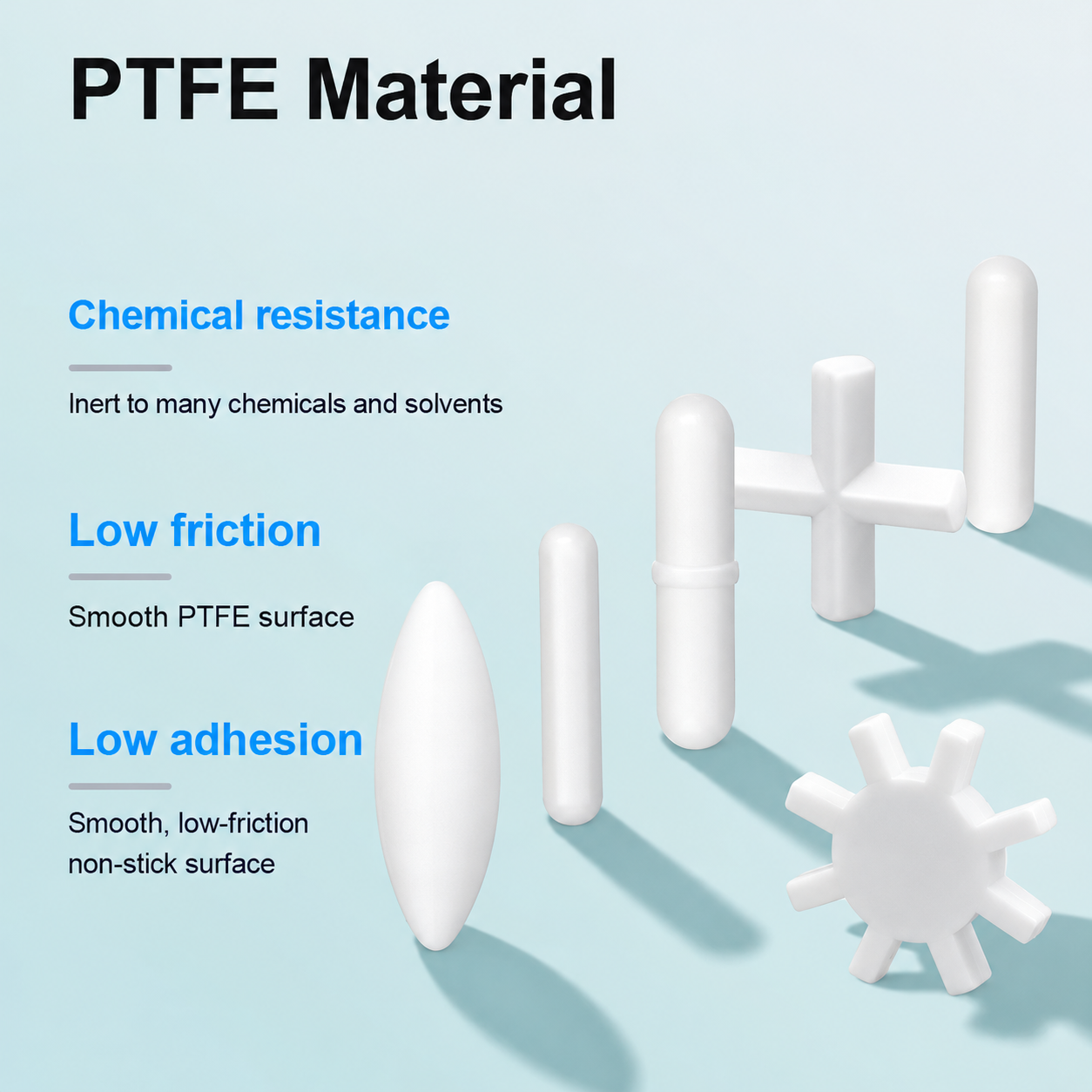 PTFE Magnetic Stir Bars - Cross, Cylindrical, H-Series, Eight-Tooth and Spherical, 2 Pieces