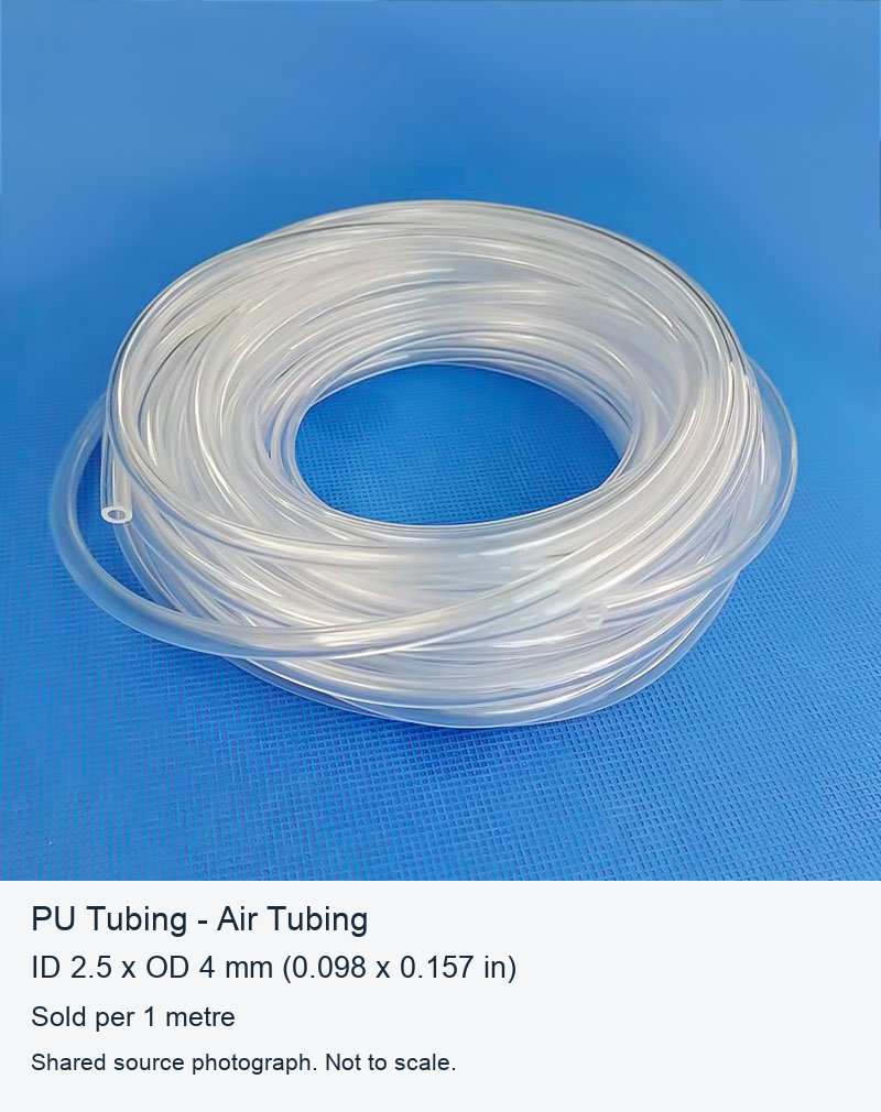 Clear PE and PU Tubing, 2-5 mm ID, Sold per 1 Metre original product view 3