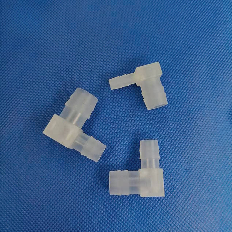 White Plastic Reducing Elbow Hose Connector, 8 x 4 mm original product view 2
