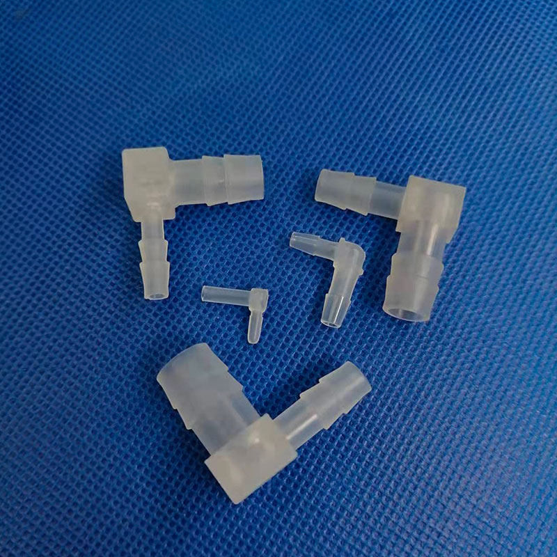 White Plastic Reducing Elbow Hose Connector, 8 x 4 mm original product view 3