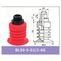 BL50-5-G1/2-AG Standard Red Assembly | clean product image