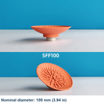 SFF100 — Ø100 mm (3.94 in), Orange original side and underside photographs