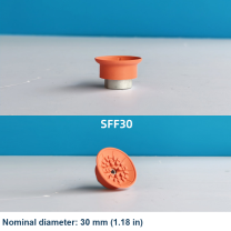SFF30 — Ø30 mm (1.18 in), Orange original side and underside photographs