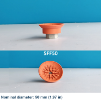 SFF50 — Ø50 mm (1.97 in), Orange original side and underside photographs