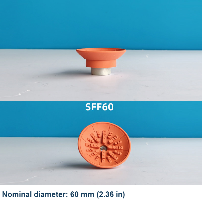 SFF60 — Ø60 mm (2.36 in), Orange original side and underside photographs