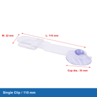 PCB & LCD Suction-Cup Holding Clips, Single & Double