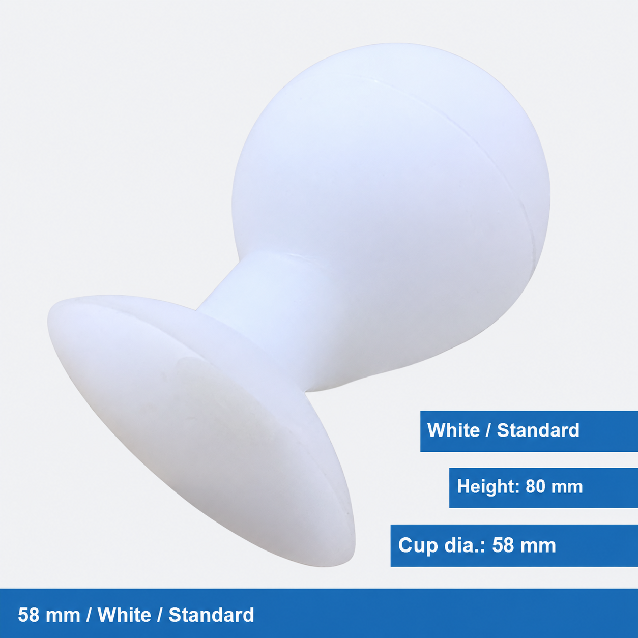 White / 58 mm / Standard, height 80 mm