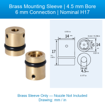 4.5 mm / 0.177 in Bore — Sleeve Only — original photo and dimension drawing