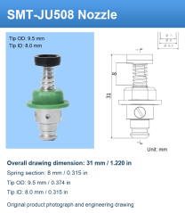 SMT-JU508 original product photograph and engineering drawing