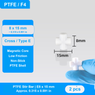 PTFE Magnetic Stir Bars - Cross, Cylindrical, H-Series, Eight-Tooth and Spherical, 2 Pieces