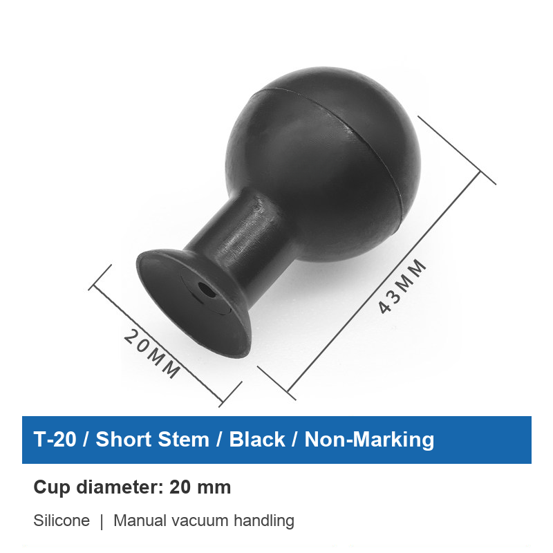 T-20 / Short Stem / Black / Non-Marking
