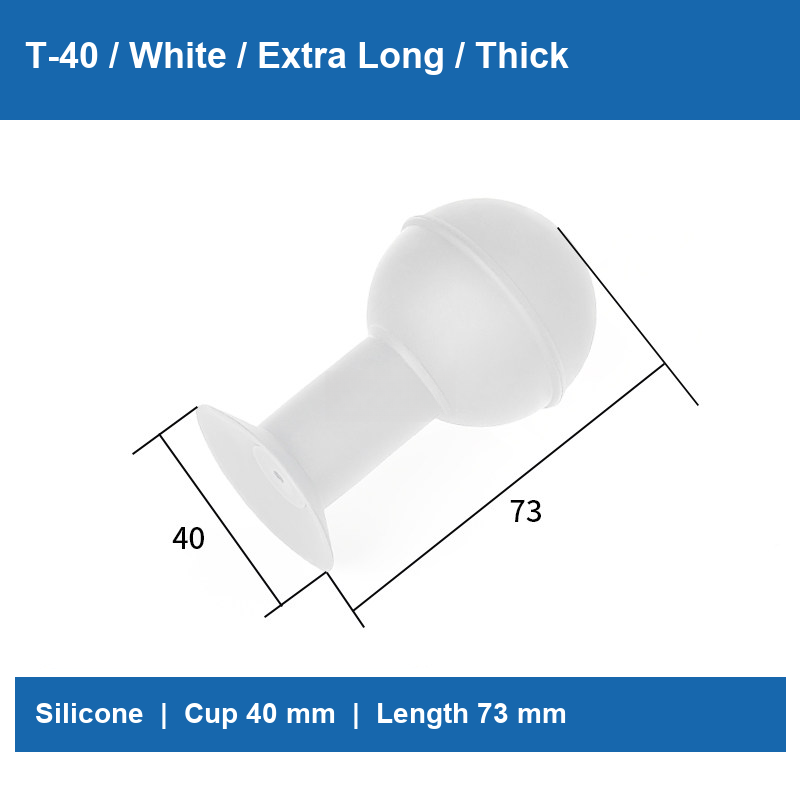 T-40 / White / Extra Long / Thick