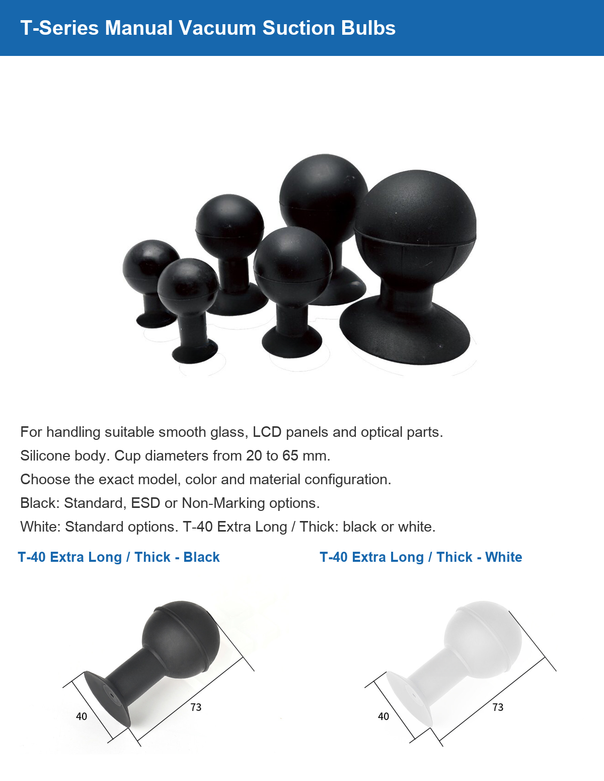 T-Series vacuum suction bulb 01 overview