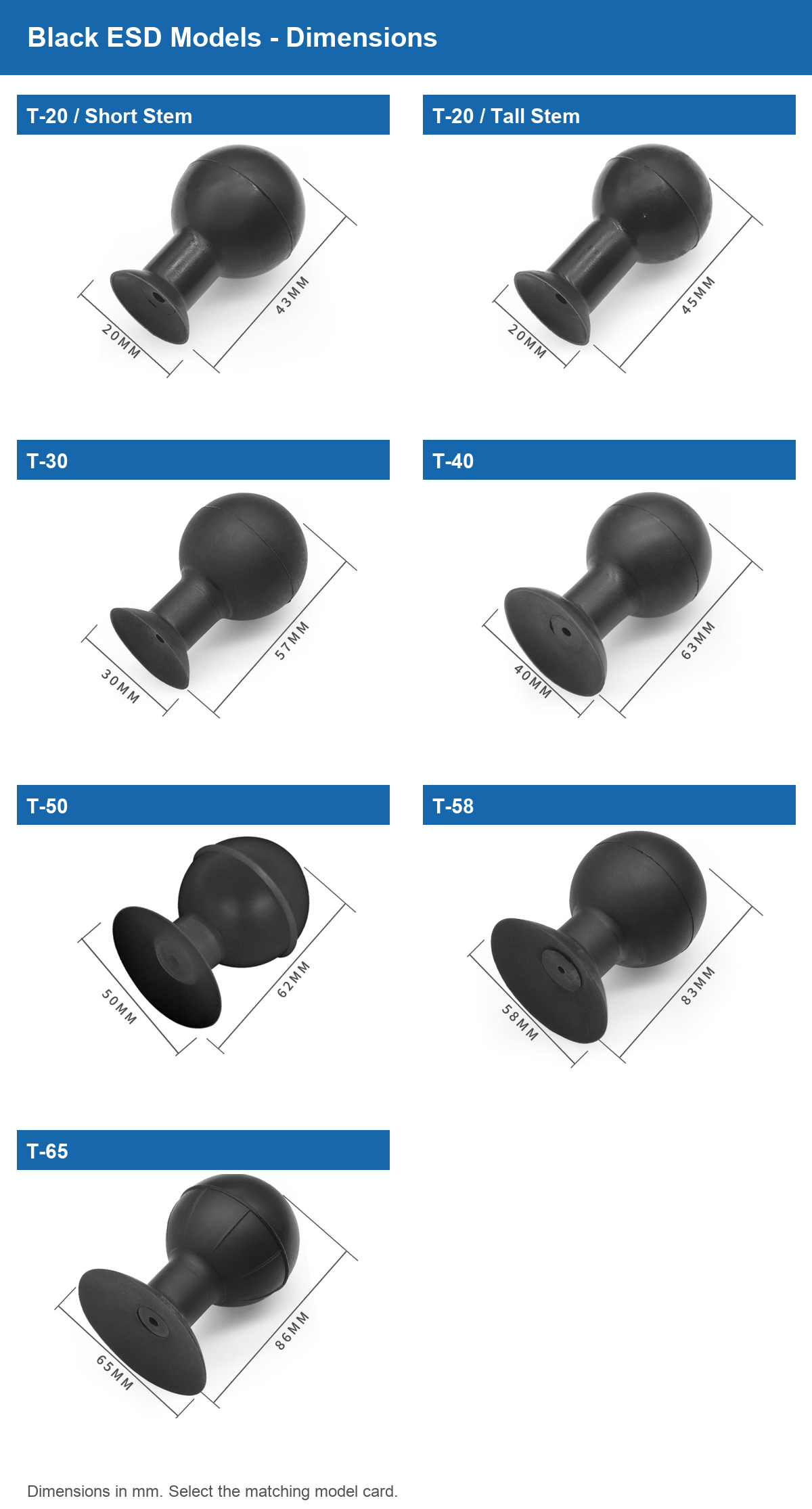 T-Series vacuum suction bulb 03 black esd