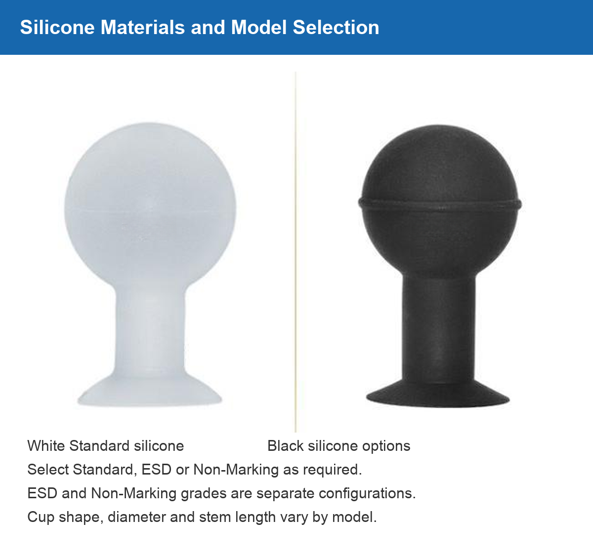 T-Series vacuum suction bulb 06 materials