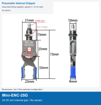 Mini-ENC-25G / 25-35 mm internal grip / No sensor