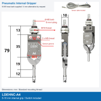 LDEHNC-A4 / 6-18 mm internal grip / Switch included