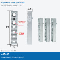 40D-50 / Lower bases / 50 mm / Set of 3