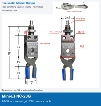 Mini-EHNC-20G / 20-30 mm internal grip / With sensor cable
