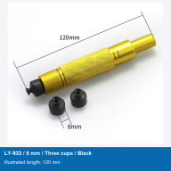 LY-933 Gold Manual Vacuum Pickup Pens, Black Cups, 8-50 mm