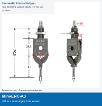 Mini-ENC-A3 / 4-6 mm internal grip / No sensor