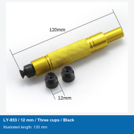 LY-933 Gold Manual Vacuum Pickup Pens, Black Cups, 8-50 mm