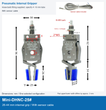 Mini-DHNC-25# / 26-44 mm internal grip / With sensor cable
