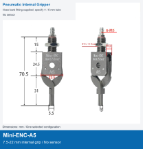 Mini-ENC-A5 / 7.5-22 mm internal grip / No sensor