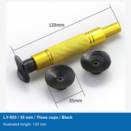 LY-933 Gold Manual Vacuum Pickup Pens, Black Cups, 8-50 mm