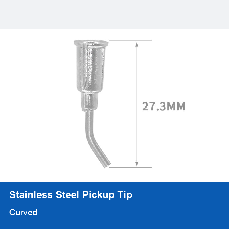 Stainless Steel Pickup Tip - Curved