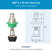 SMT 5 x 10 mm (0.197 x 0.394 in) - Antistatic - M5 Female original photograph and dimensions