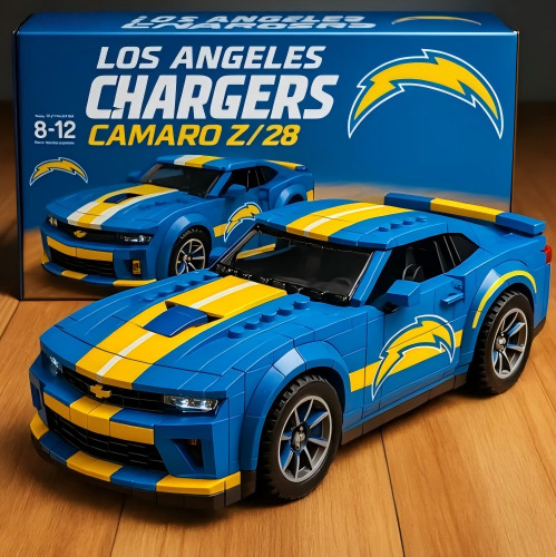 Los Angeles Chargers Building Blocks Car