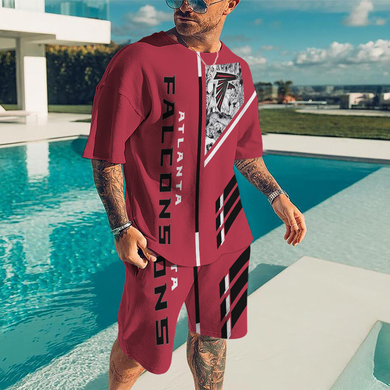 Men's Atlanta Falcons 3D Print Short Sleeve T-Shirt & Shorts Set