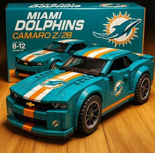 Miami Dolphins Building Blocks Car