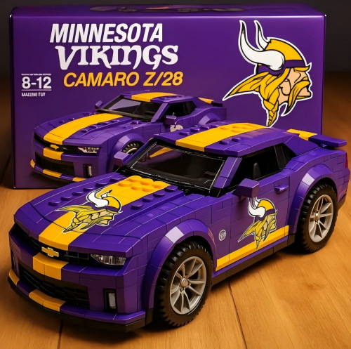 Minnesota Vikings Building Blocks Car