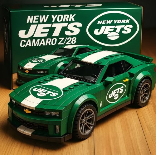 New York Jets Building Blocks Car