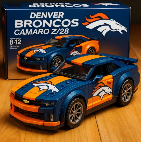 Denver Broncos Building Blocks Car