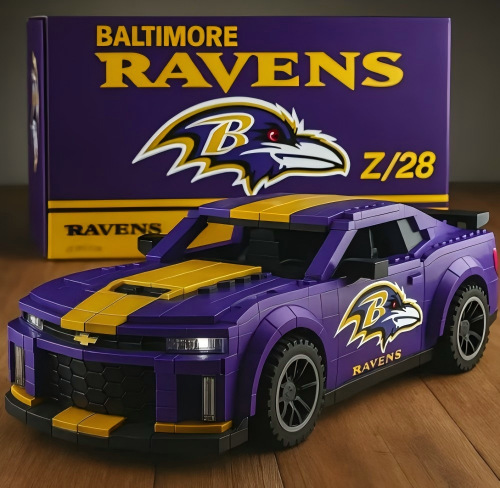 Baltimore Ravens Building Blocks Car
