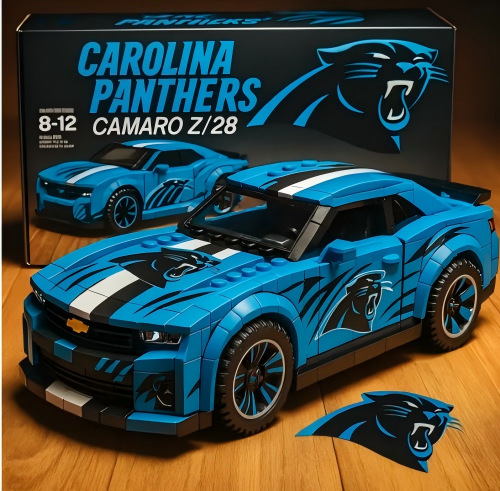 Carolina Panthers Building Blocks Car