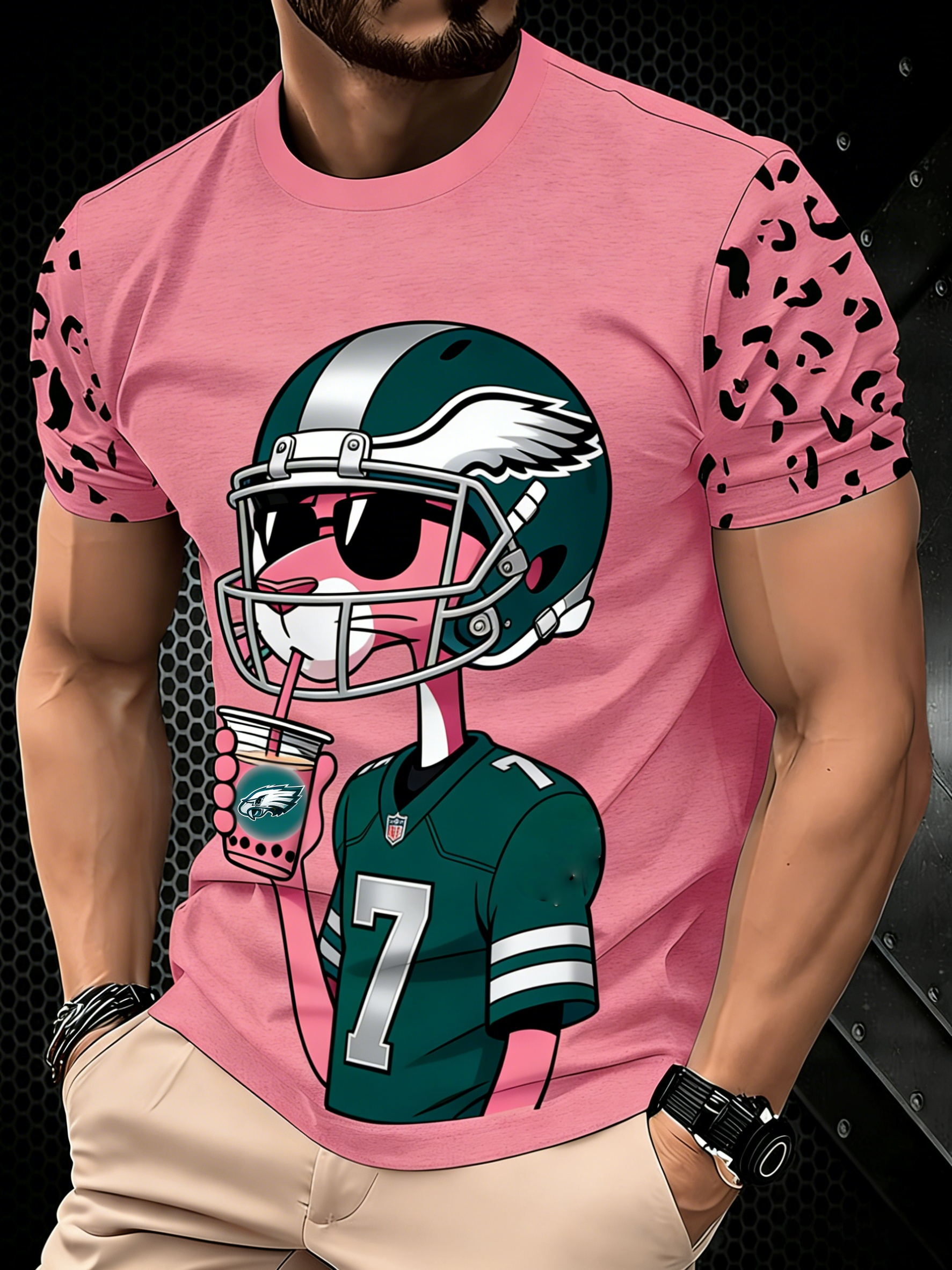 Philadelphia Eagles Pink Panther 3D Printed T-shirt