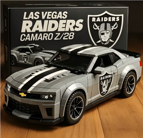 Las Vegas Raiders Building Blocks Car