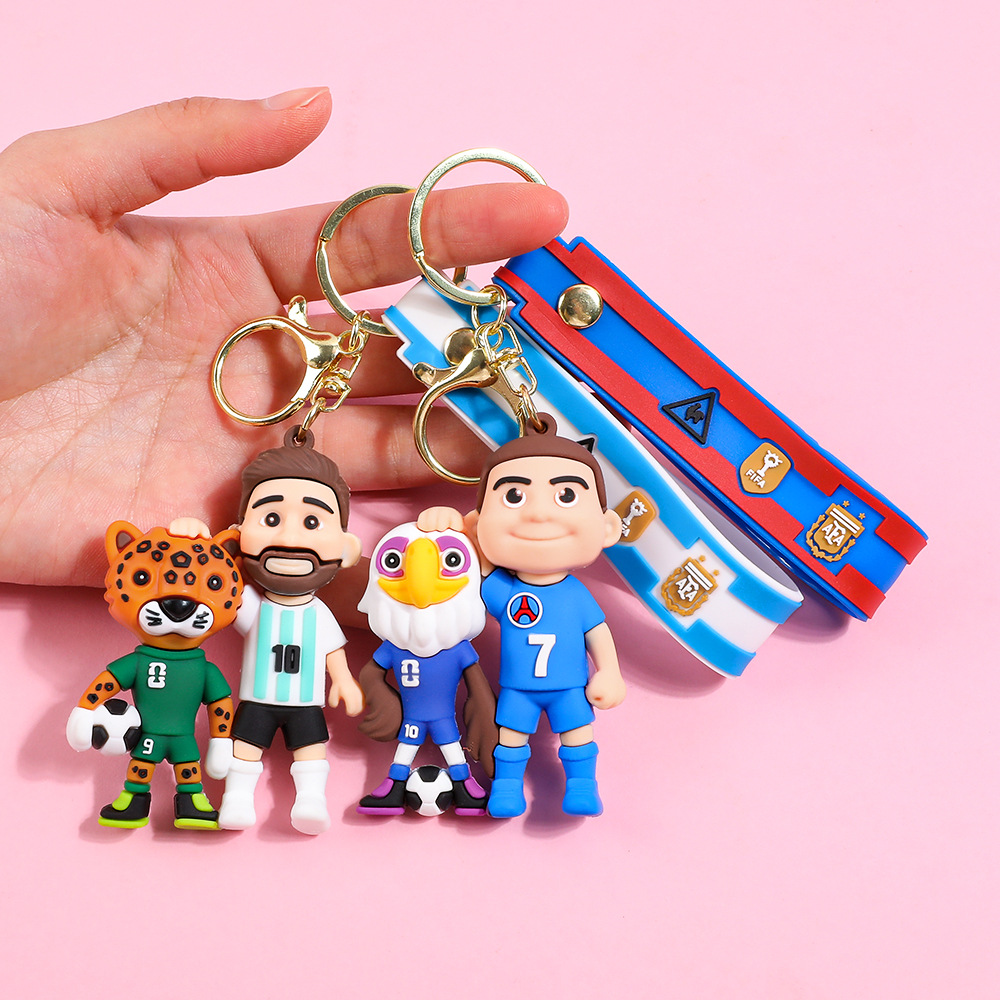 2026 New Soccer Legendary Player Keychain Set 3pcs