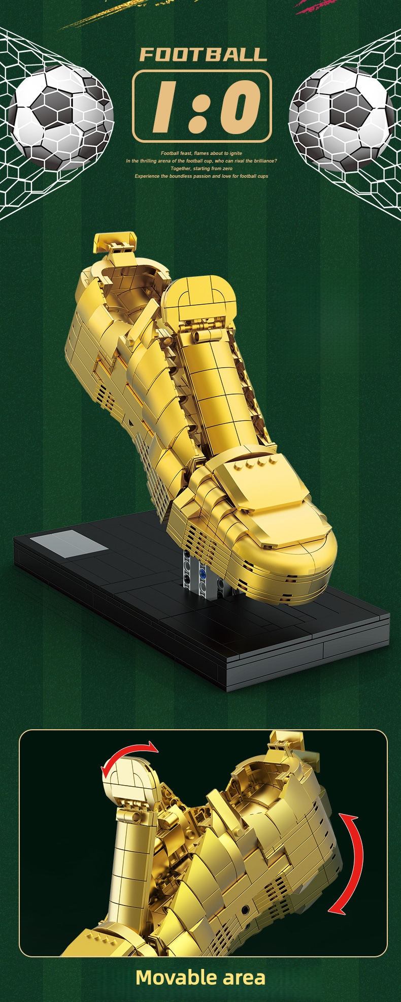 2026 New Soccer Trophy Building Blocks