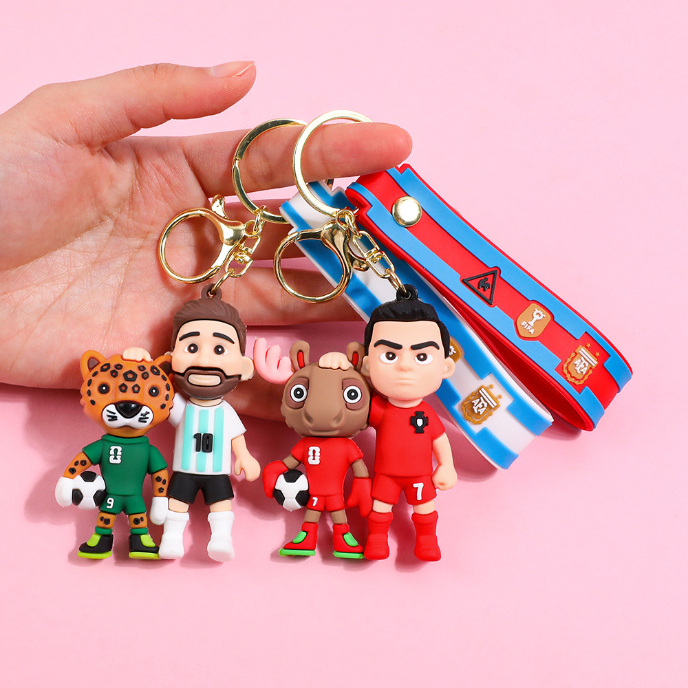 2026 New Soccer Legendary Player Keychain Set 3pcs