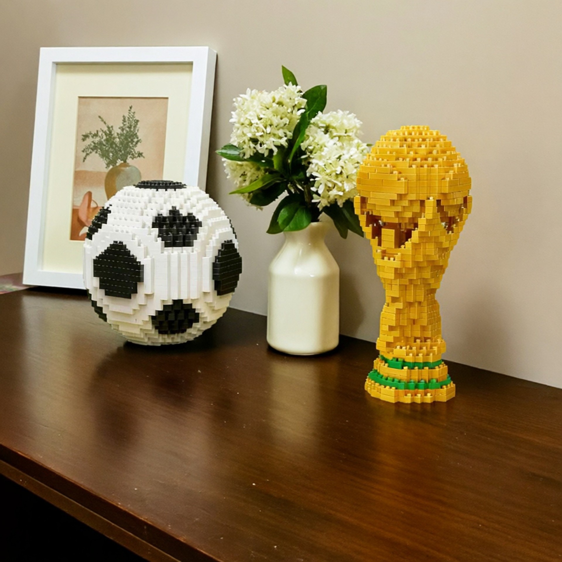 Commemorative Soccer Trophy Building Blocks