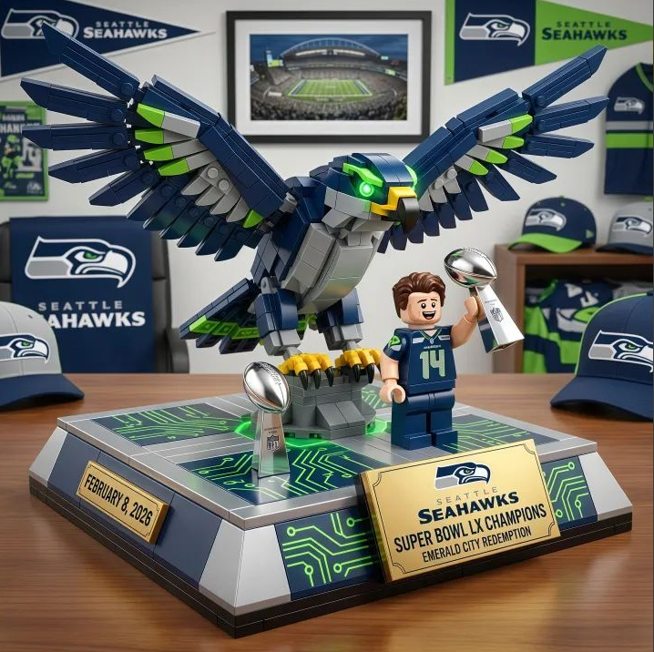 2026 New Seattle Seahawks Champions Brick Buiding Blocks Set